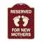 Signmission Pink Reserved Parking for New Mothers Heavy-Gauge Aluminum Sign, 24" x 18", BU-1824-23299 A-DES-BU-1824-23299 - alternate 1